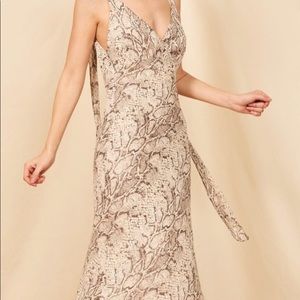 Reformation snakeskin dress